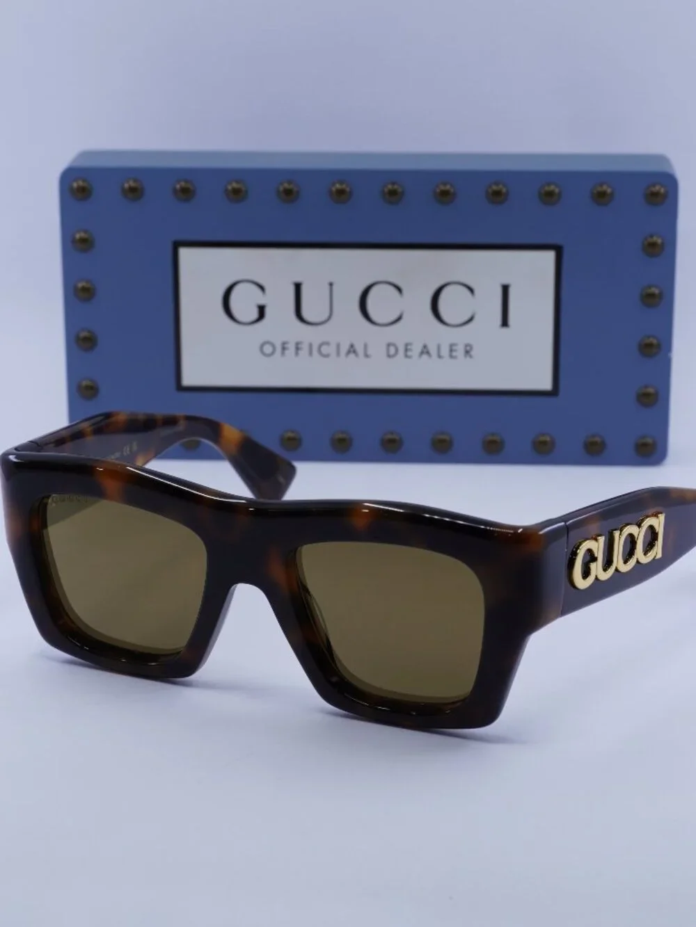 Gucci GG1772S 007 Square Sunglasses - Havana/Brown Mirrored